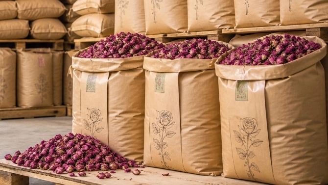 فروش عمده غنچه گل محمدی با کیفیت صادراتی در شهرکرد