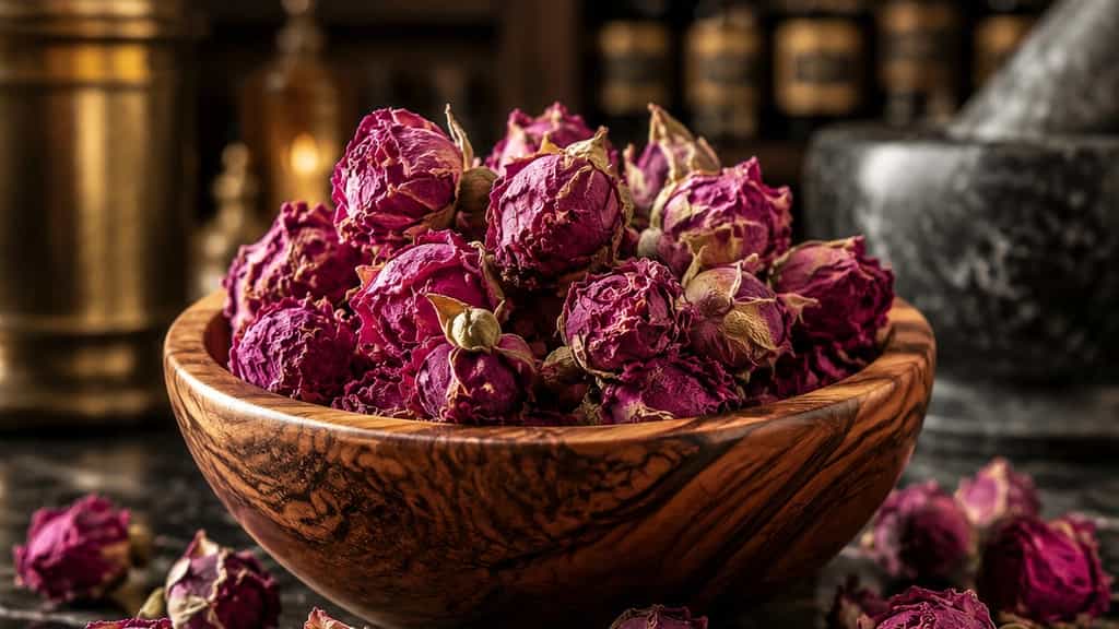 صادرات غنچه گل محمدی از بازرگانی احمدیان شهرکرد